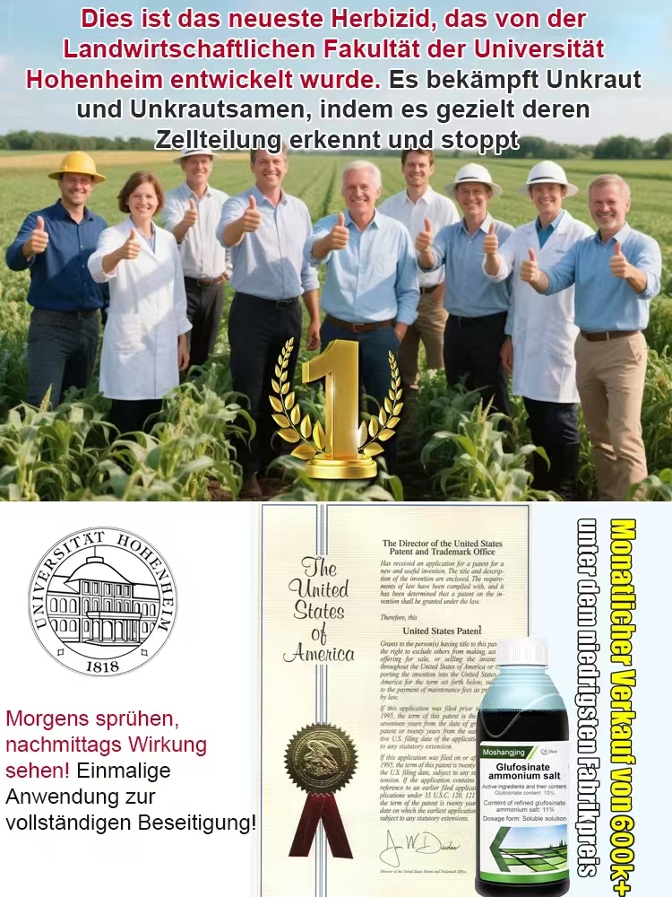 【3 Tage nach Anwendung pflanzbar】 100% Glyphosatfrei✨Ökologisches Bio-Unkrautvernichtungsmitte