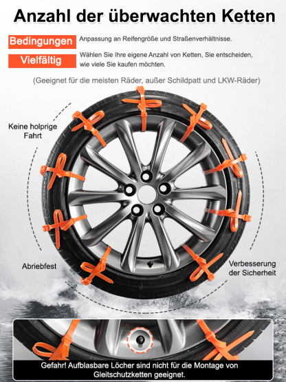 [Ab 1,20 € pro Produkt] 【Schneeketten für Autos und Motorräder, die nie verschleißen】50% Rabatt