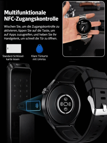 Premium Upgrade Smartwatch ✨ Bluetooth Telefonie✨ NFC Funktion ✨ Universal Kompatibel ⌚💳