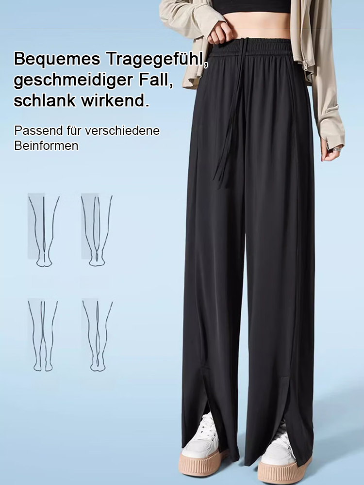 Gerade geschnittene Eisseide-Schnelltrocknende Freizeithose mit Sonnensc