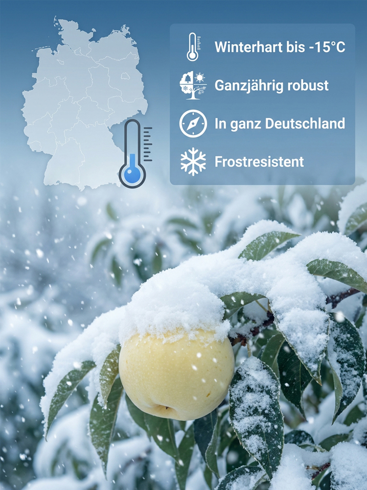 Premium Pfirsichbaum "Golden Glory" (Profi-Veredelung)– Winterhart bis -32°C, Selbstfruchtend & Ernte im 1. Jahr (2-jähriger Baum)