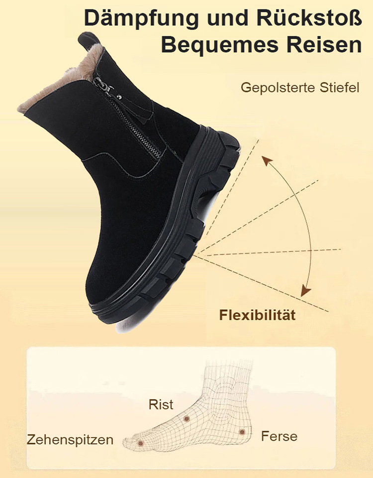 【Kaninchenfell-Doppelreißverschluss-Schneestiefel】50% Rabatt.