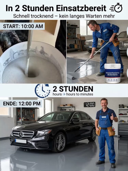 Premium Epoxidharz Bodenbeschichtung ✨2h Schnelltrocknend ✨ Bis zu 100m² Reichweite ✨ Fliesenoptik⏳💎
