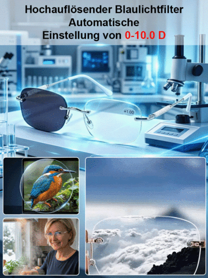 [Ohne Sehtest] Jena Optik-Technologie - „Sternenhimmel“ Smarte Gleitsichtbrille | Automatischer Fokus für Nah und Fern | Blaulichtfilter |Lichtempfindlicher Farbwechsel | Ultraleichter Titanrahmen 💎👓