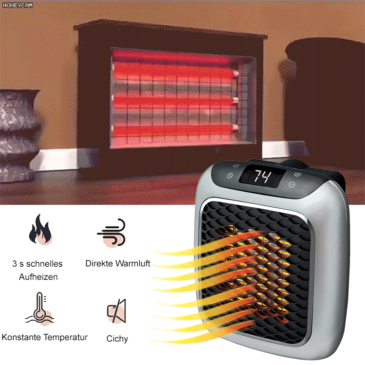 Monatliche Stromkosten von nur 1 Euro【Heizung Wandheizung】50% Rabatt.Konstante Temperatur, leise, zirkulierende Heizung.