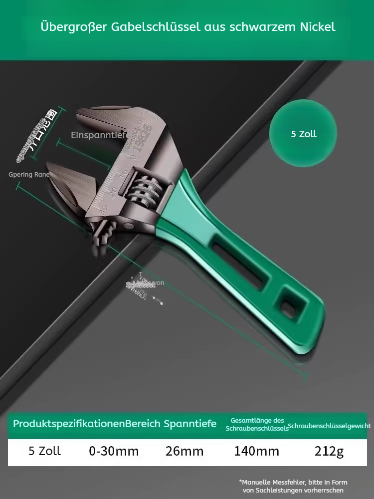Großöffnender Schraubenschlüssel – Elektrischer Schraubenschlüssel mit ergonomischem Design