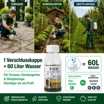 ✅👍Ultimatives Profi-Unkrautvernichter-Konzentrat: 1 Kappe für 1000 m² – Sichtbar in 3 Stunden & 3-fache Geld-zurück-Garantie！
