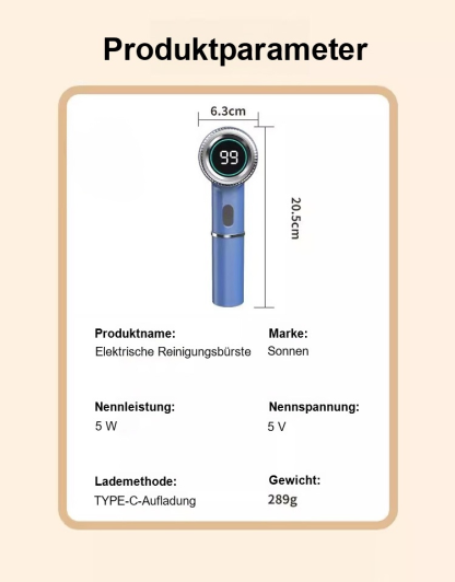 Digitale kabellose elektrische Universal-Reinigungsbürste