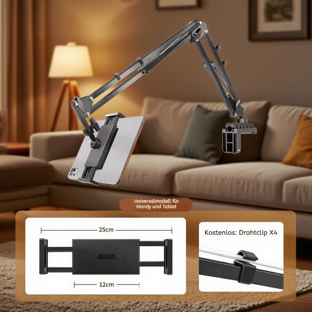 Multifunktionaler faltbarer Handyhalter iPad Tablet Desktop Bett Kopfteil verwendbare Halterung