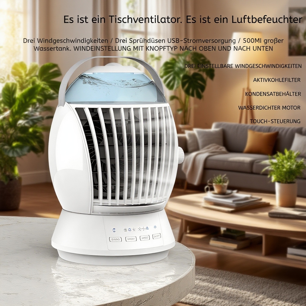 Mini-USB-Klimagerät, Wassersprüh-Kühlventilator, Desktop-Lüfter, Fabrikdirektverkauf
