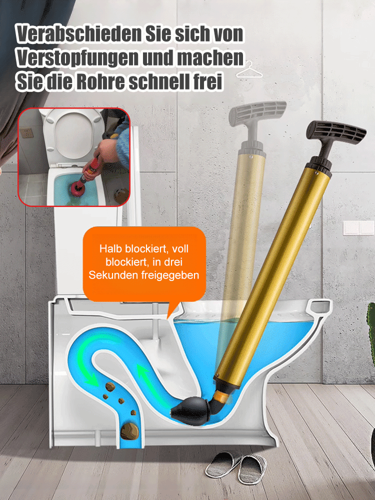 Einteiliger Toilettenbecken-Entstopfer aus Edelstahl