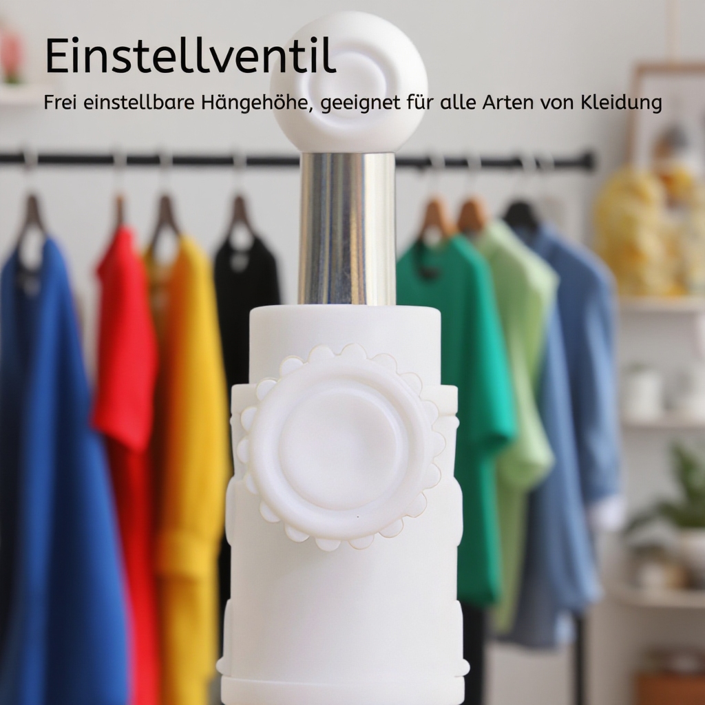 Multifunktionaler beweglicher Einzelstangen-Kleiderständer, höhenverstellbar, für Schlafzimmer