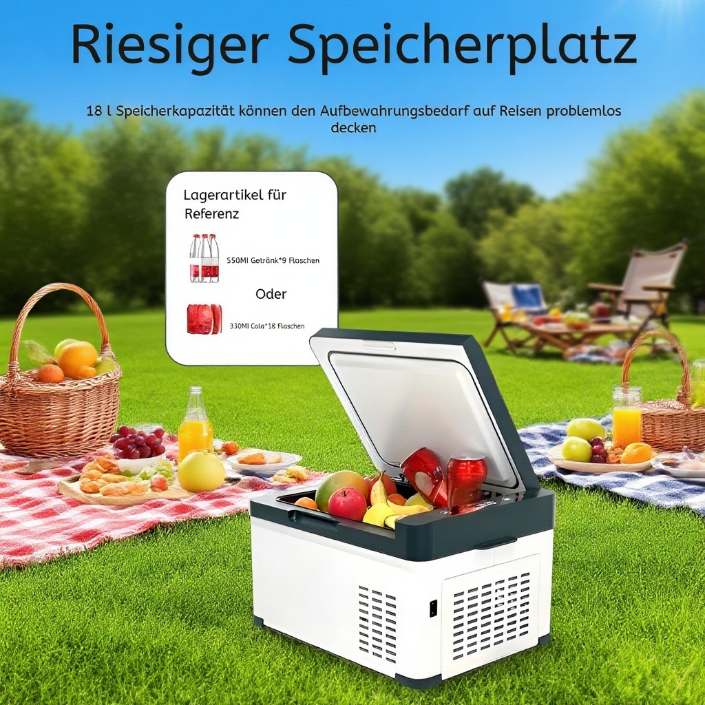Kompressor-Kühlbox für Auto und Zuhause, 12V/24V, Gefrierschrank für LKW und PKW