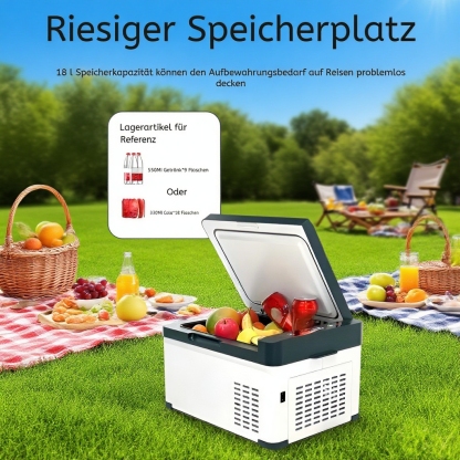 Kompressor-Kühlbox für Auto und Zuhause, 12V/24V, Gefrierschrank für LKW und PKW