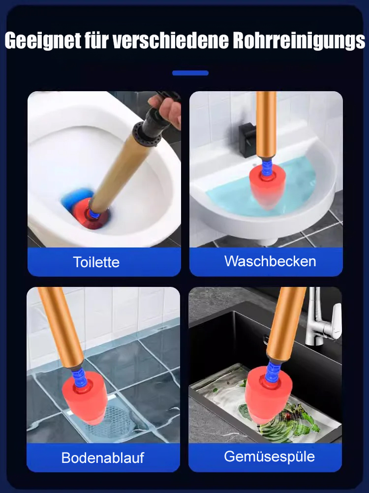 Einteiliger Toilettenbecken-Entstopfer aus Edelstahl