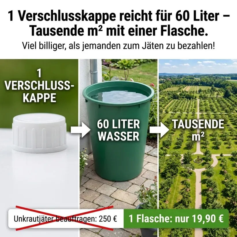 ✅👍Ultimatives Profi-Unkrautvernichter-Konzentrat: 1 Kappe für 1000 m² – Sichtbar in 3 Stunden & 3-fache Geld-zurück-Garantie！