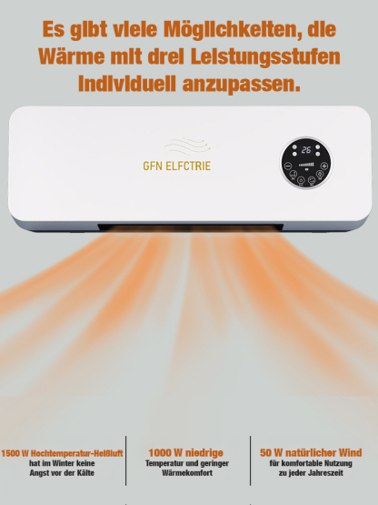 [Monatliche Stromkosten von nur 1 Euro]【Haushalt Wand montierte mobile Klimaanlage Heizung Heizung】50% Rabatt.Konstante Temperatur, leise, zirkulierende Heizung.