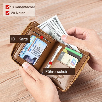 100% echtes Leder. AIKS KANGAROO 【Anti-Diebstahl-Brieftasche】80% Rabatt.Mehrere Taschen bieten hervorragende Aufbewahrungsmöglichkeiten, und das elegante Design sorgt für Benutzerfreundlichkeit!