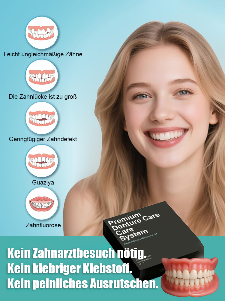 【Revolution der Zahnpflege】Sofort-Gebiss-Set | Medizinisch zertifiziert | Ohne Zahnarzt-Termin | 10-fache Geld-zurück-Garantie ✨