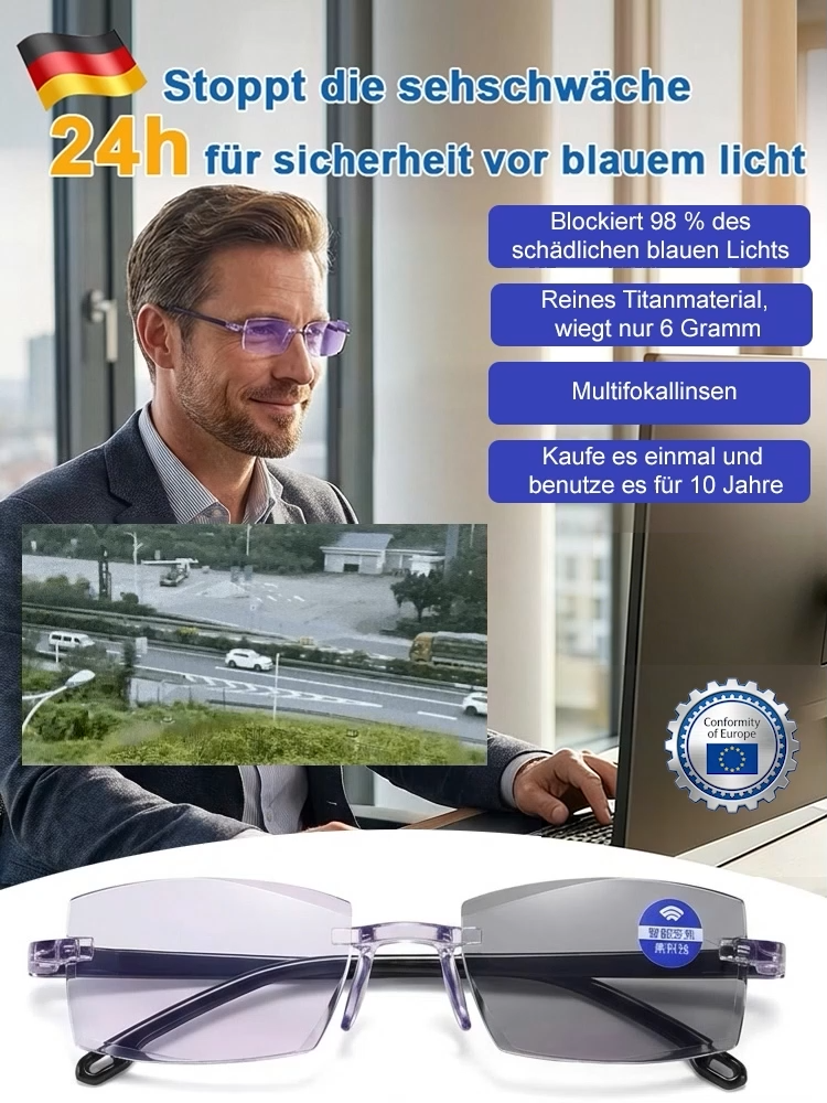 【Deutsche Technologie】 Intelligente Auto-Zoom Brille (-7 bis +7 Dioptrien) – Nie wieder Brille wechseln 👓【Nur noch 2 Std.】 1+1 GRATIS!⏳🎁