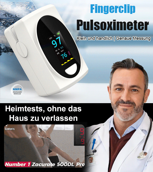 【99 % Genauigkeit – bei ungenauem Ergebnis 10-fache Geld-zurück-Garantie】Einmal kaufen, lebenslang kostenlose Blutzucker- und Sauerstoffmessung