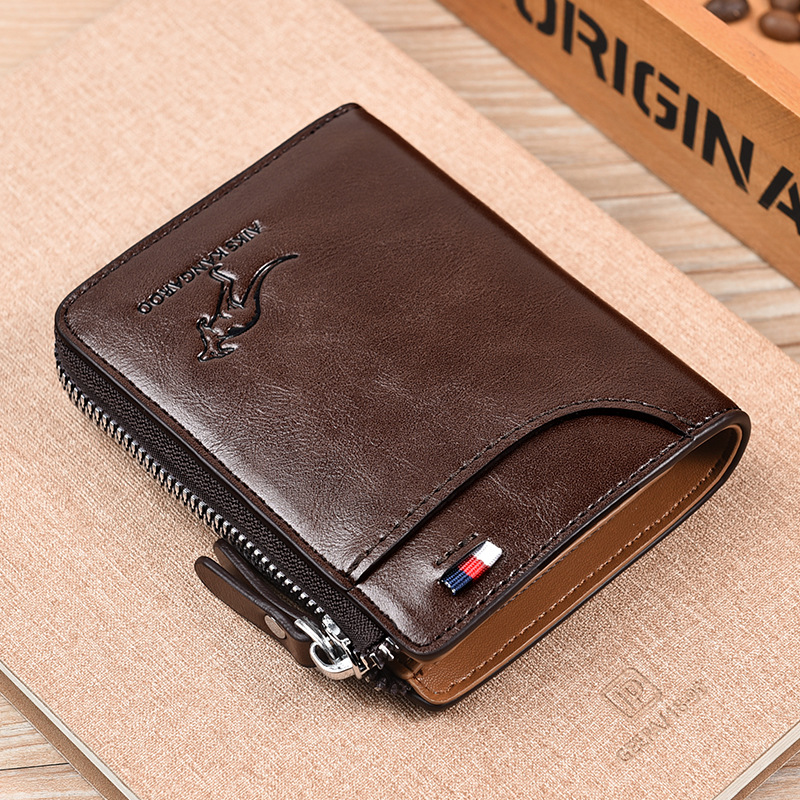 100% echtes Leder. AIKS KANGAROO 【Anti-Diebstahl-Brieftasche】80% Rabatt.Mehrere Taschen bieten hervorragende Aufbewahrungsmöglichkeiten, und das elegante Design sorgt für Benutzerfreundlichkeit!