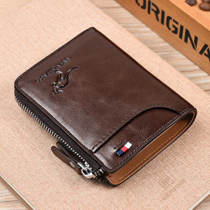 100% echtes Leder. AIKS KANGAROO 【Anti-Diebstahl-Brieftasche】80% Rabatt.Mehrere Taschen bieten hervorragende Aufbewahrungsmöglichkeiten, und das elegante Design sorgt für Benutzerfreundlichkeit!