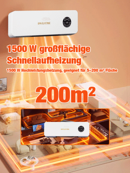 [Monatliche Stromkosten von nur 1 Euro]【Haushalt Wand montierte mobile Klimaanlage Heizung Heizung】50% Rabatt.Konstante Temperatur, leise, zirkulierende Heizung.