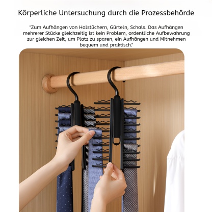 Multifunktionaler Aufhänger für Krawatten, Gürtel und Schals, 20-fach Haken