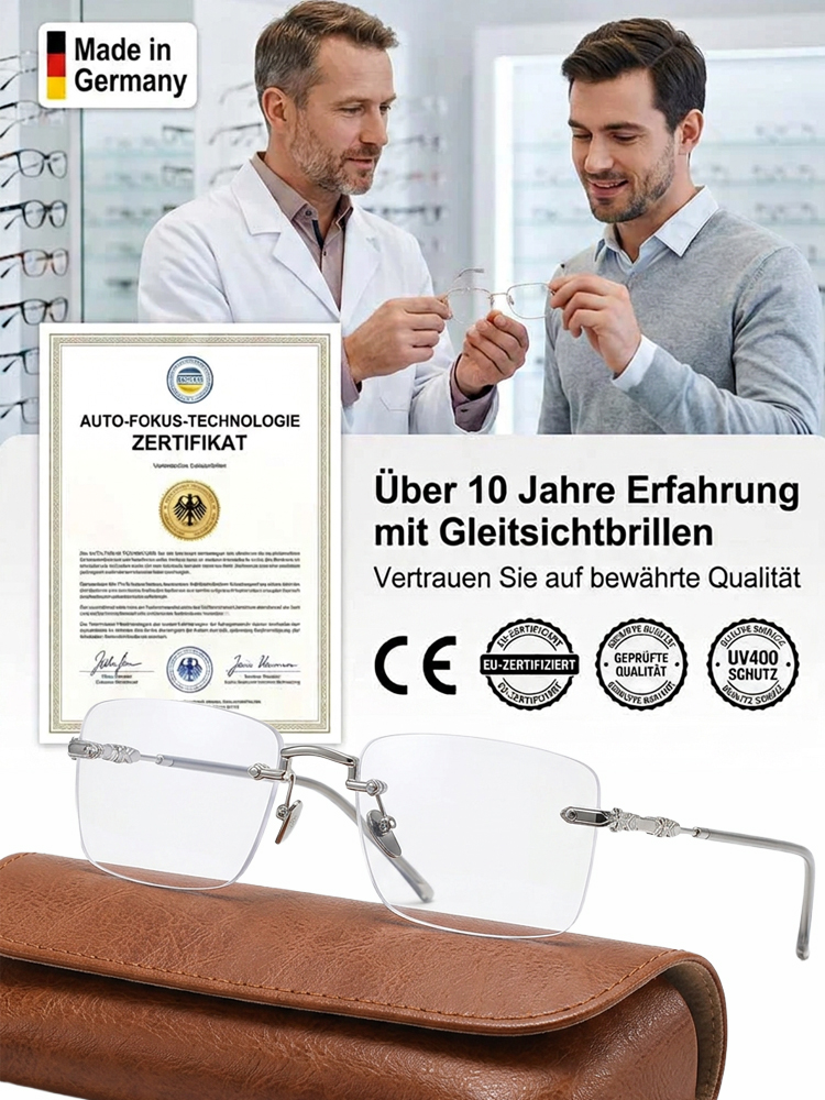 [Kein Sehtest nötig] Jena Optik-Technologie - Smarte Autofokus-Brille | Nah- und Fernsicht | Auto-Fokus -10D bis +10D | Blaulicht- und UV-Schutz 👓