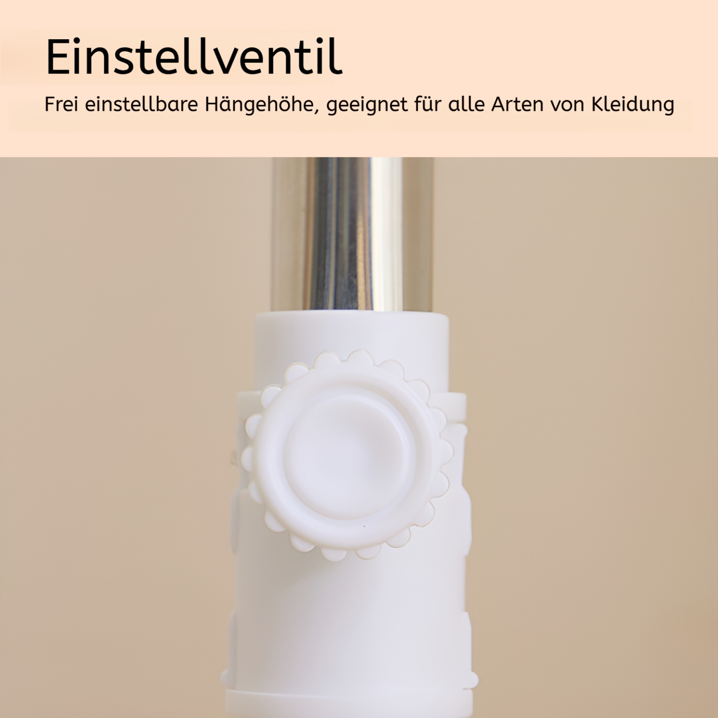 Multifunktionaler beweglicher Einzelstangen-Kleiderständer, höhenverstellbar, für Schlafzimmer