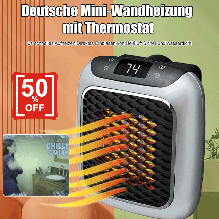 Monatliche Stromkosten von nur 1 Euro【Heizung Wandheizung】50% Rabatt.Konstante Temperatur, leise, zirkulierende Heizung.
