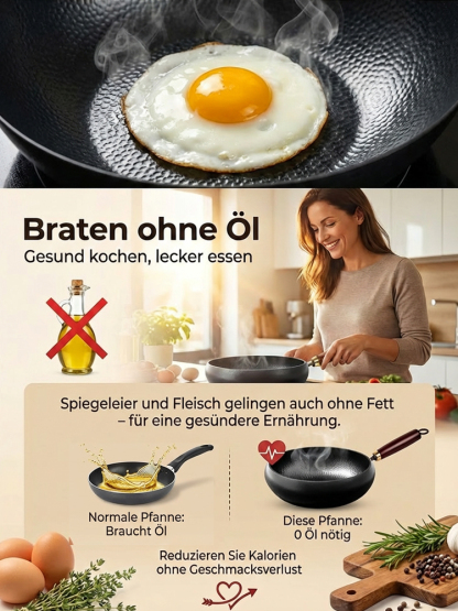 【80% Jubiläums-Rabatt】Tsubame-Sanjo Wok | Handgehämmertes Eisen | 100% Giftfrei ✨Hält 100 Jahre | Nie wieder Rost 💎