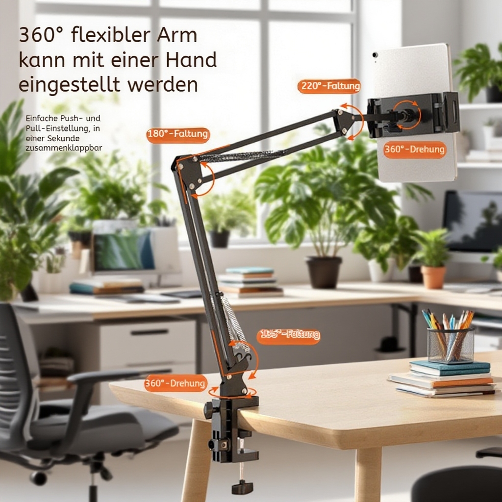 Multifunktionaler faltbarer Handyhalter iPad Tablet Desktop Bett Kopfteil verwendbare Halterung