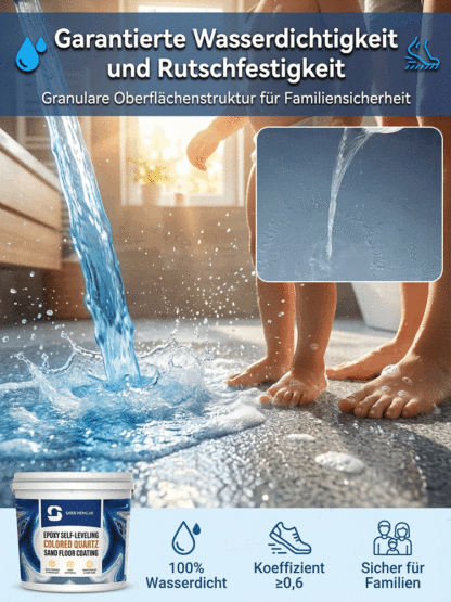 ✨ Selbstnivellierende Bodenbeschichtung✨ Trocknet in nur 2 Stunden✨ Wasserbasiert und geruchsneutral