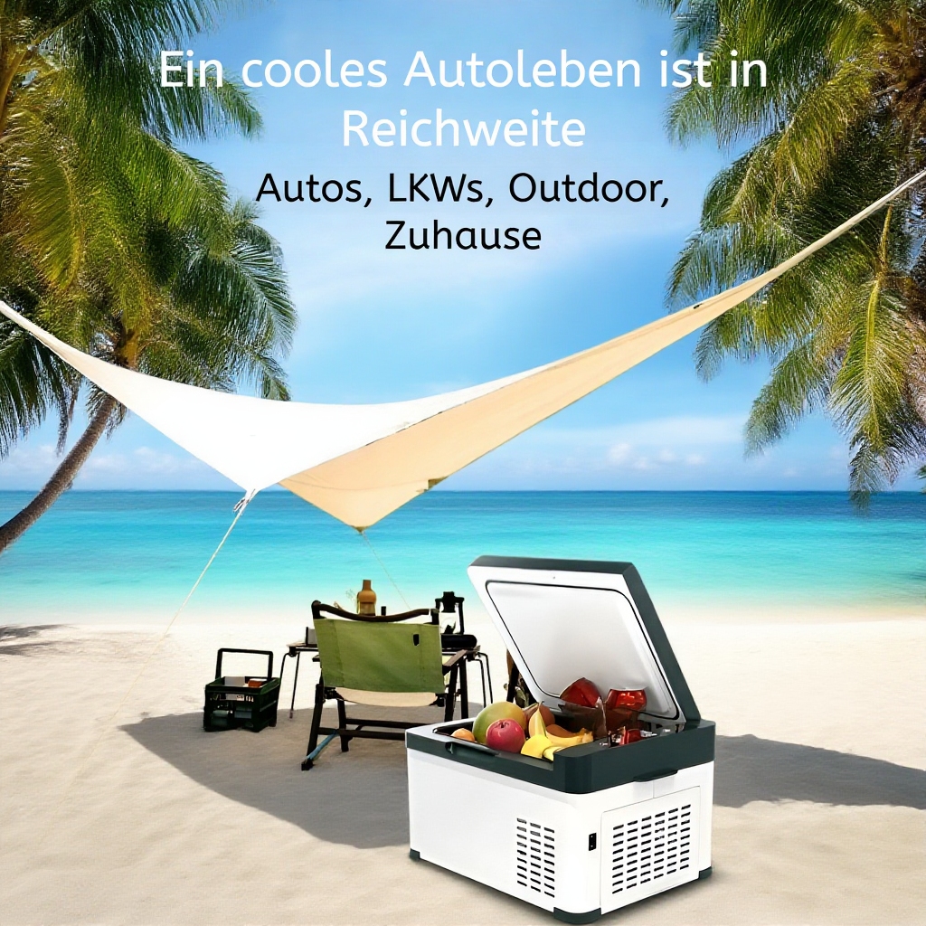 Kompressor-Kühlbox für Auto und Zuhause, 12V/24V, Gefrierschrank für LKW und PKW