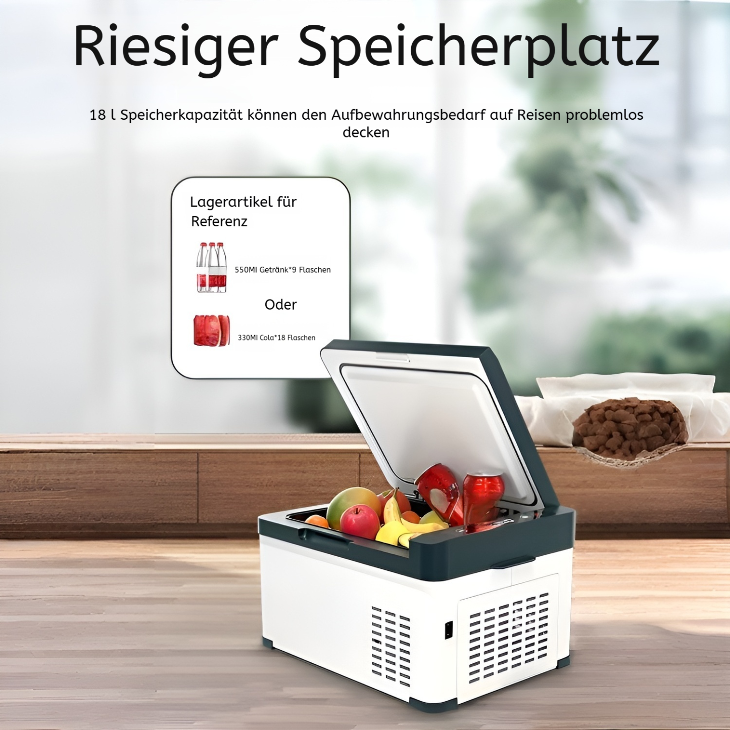 Kompressor-Kühlbox für Auto und Zuhause, 12V/24V, Gefrierschrank für LKW und PKW