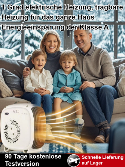 Monatliche Stromkosten von nur 1 Euro【Tragbarer Heizlüfter】50% Rabatt.Konstante Temperatur, leise, zirkulierende Heizung.