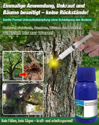 Hexazinon Profi Baum- und Wurzelvernichter ✨ Direkte Stamm-Injektion ohne Sägen ✨ Regenfest und Präzise 🌳