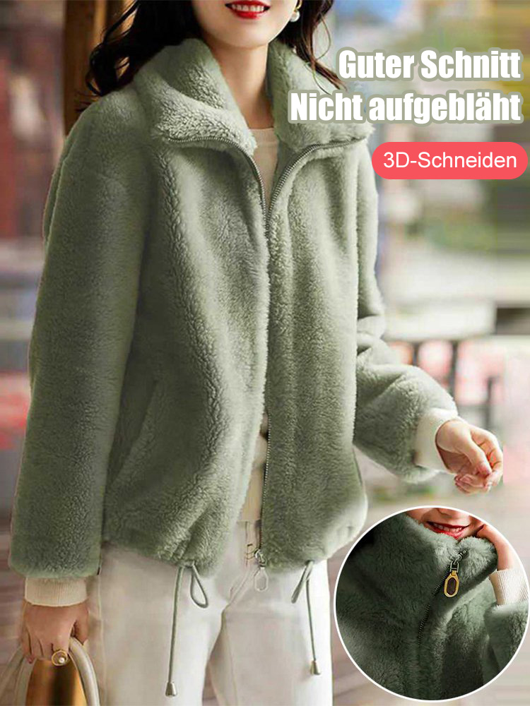 100% Wolle【Reversible, einfarbige Thermojacke】50% Rabatt.weich und flauschig, hält auch bei minus 20 Grad im Regen und Schnee warm