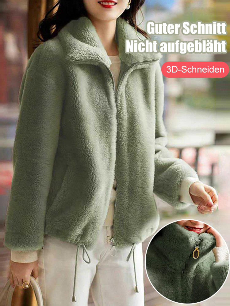100% Wolle【Reversible, einfarbige Thermojacke】50% Rabatt.weich und flauschig, hält auch bei minus 20 Grad im Regen und Schnee warm