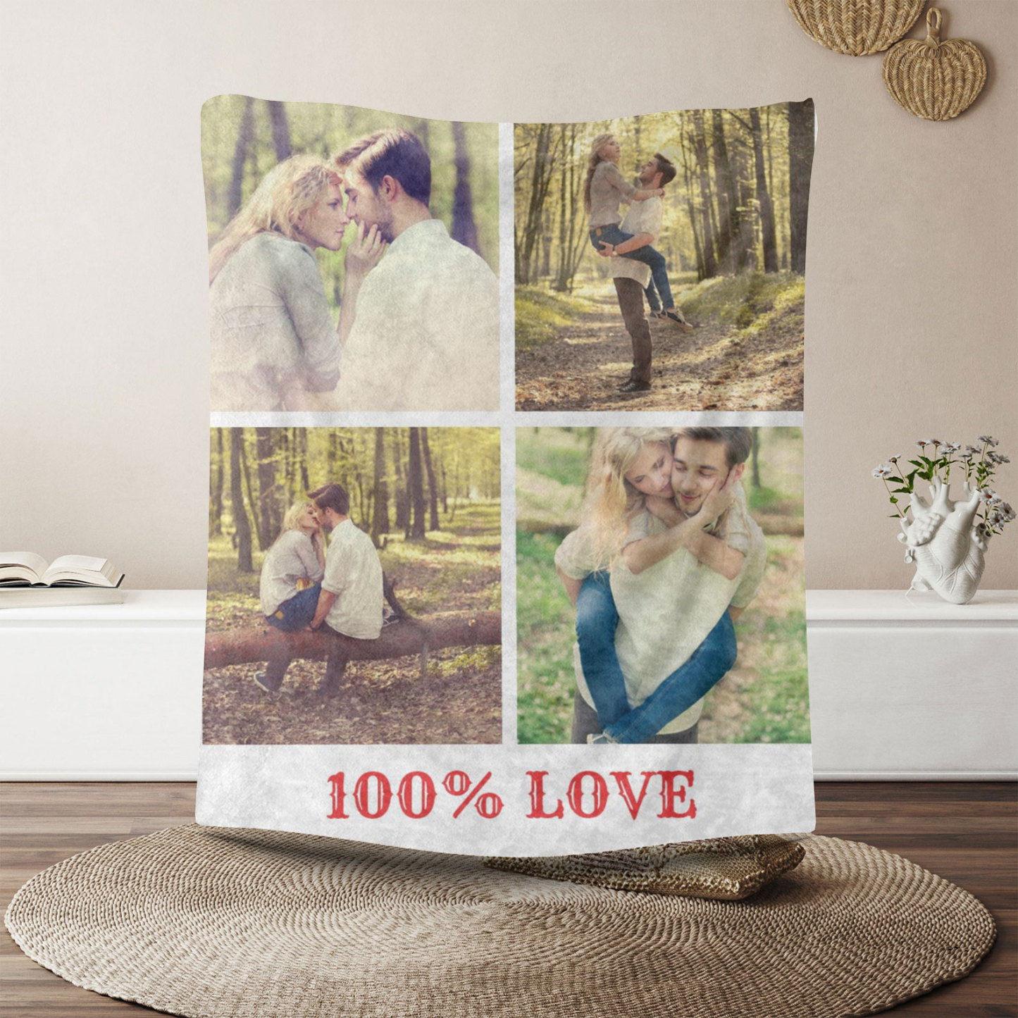 100% LOVE Photo Blanket