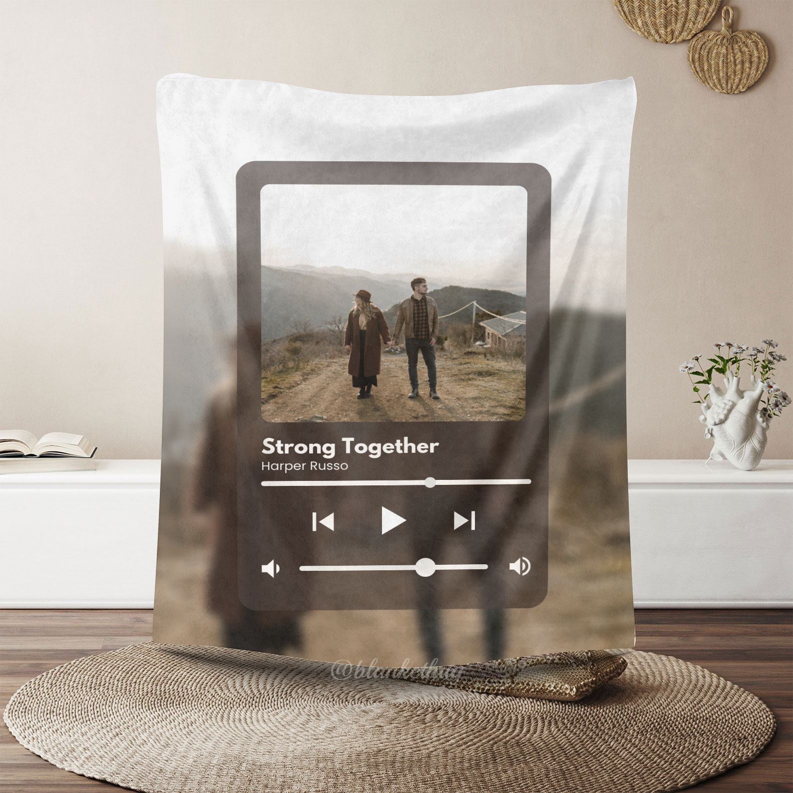 Custom Music Blanket Photo Blanket