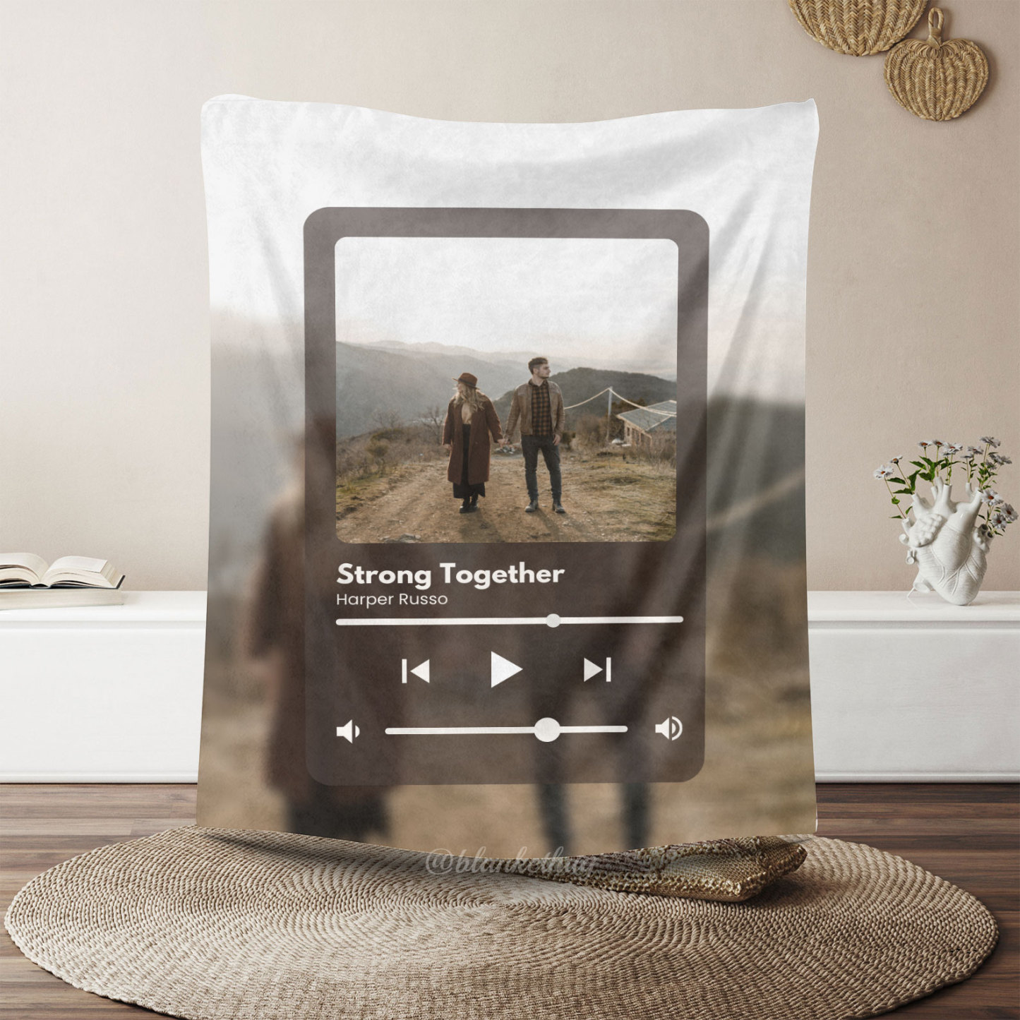 Custom Music Blanket Photo Blanket