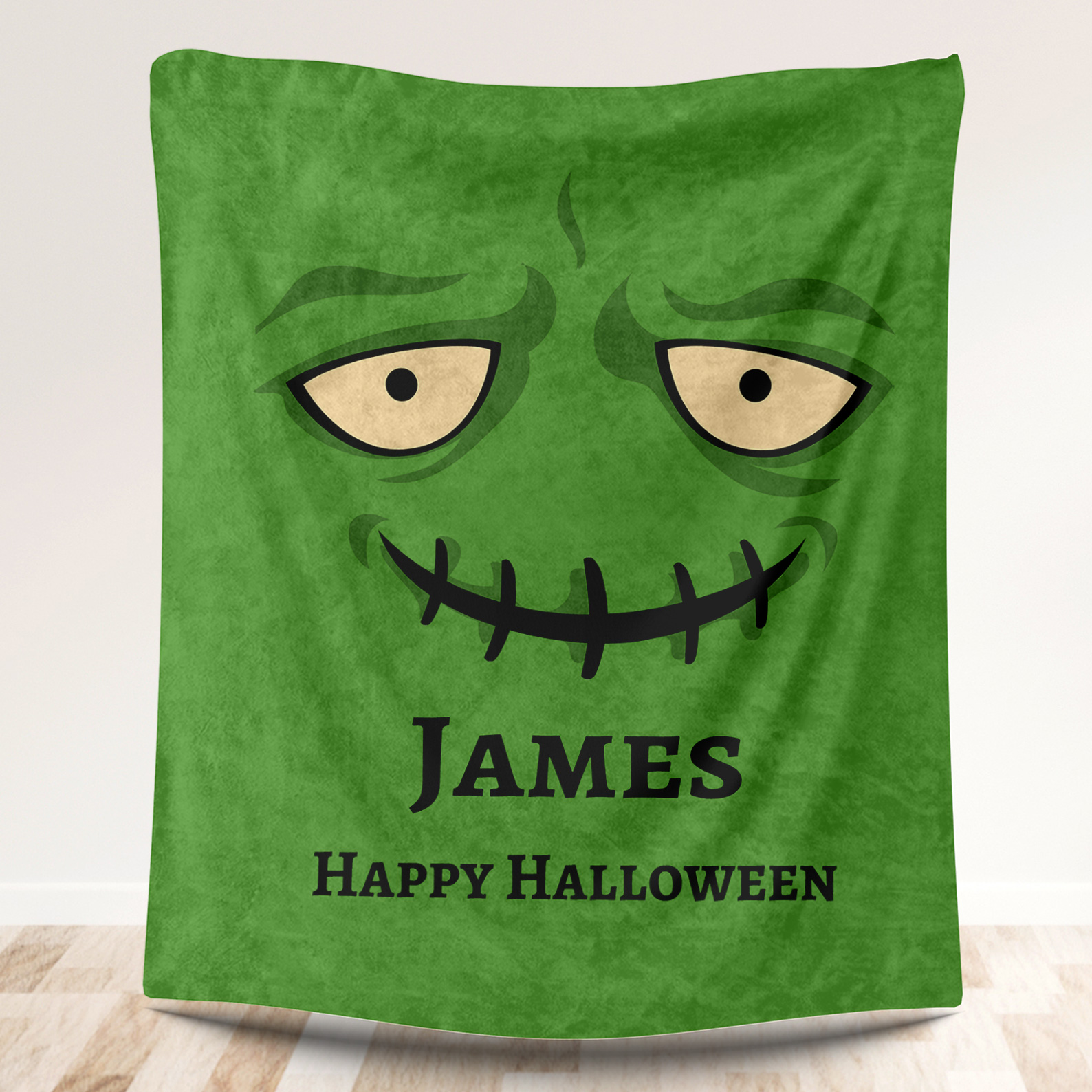 Zombie Face Blanket With Name