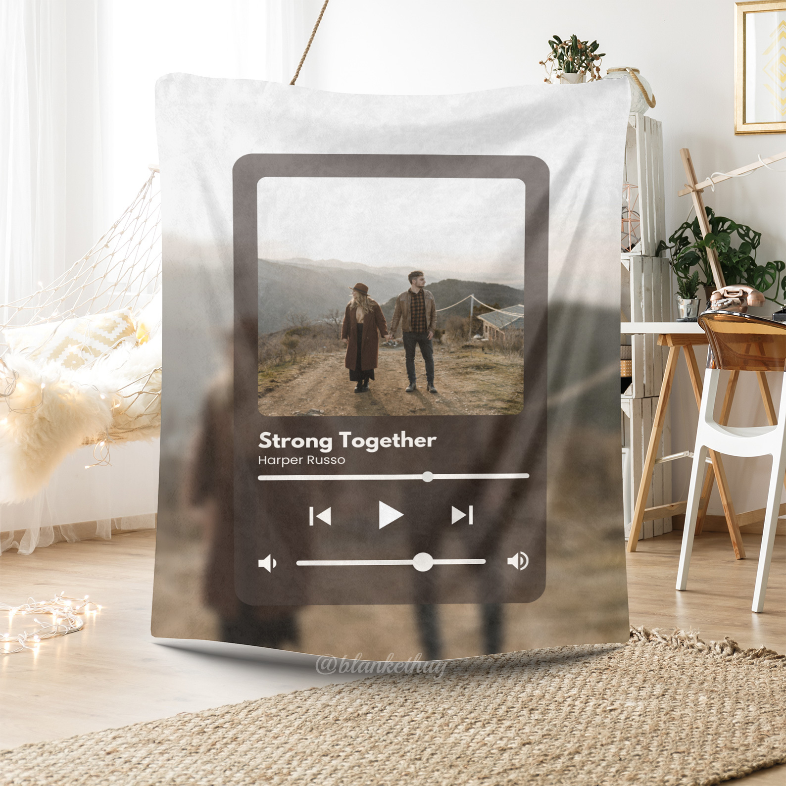 Custom Music Blanket Photo Blanket