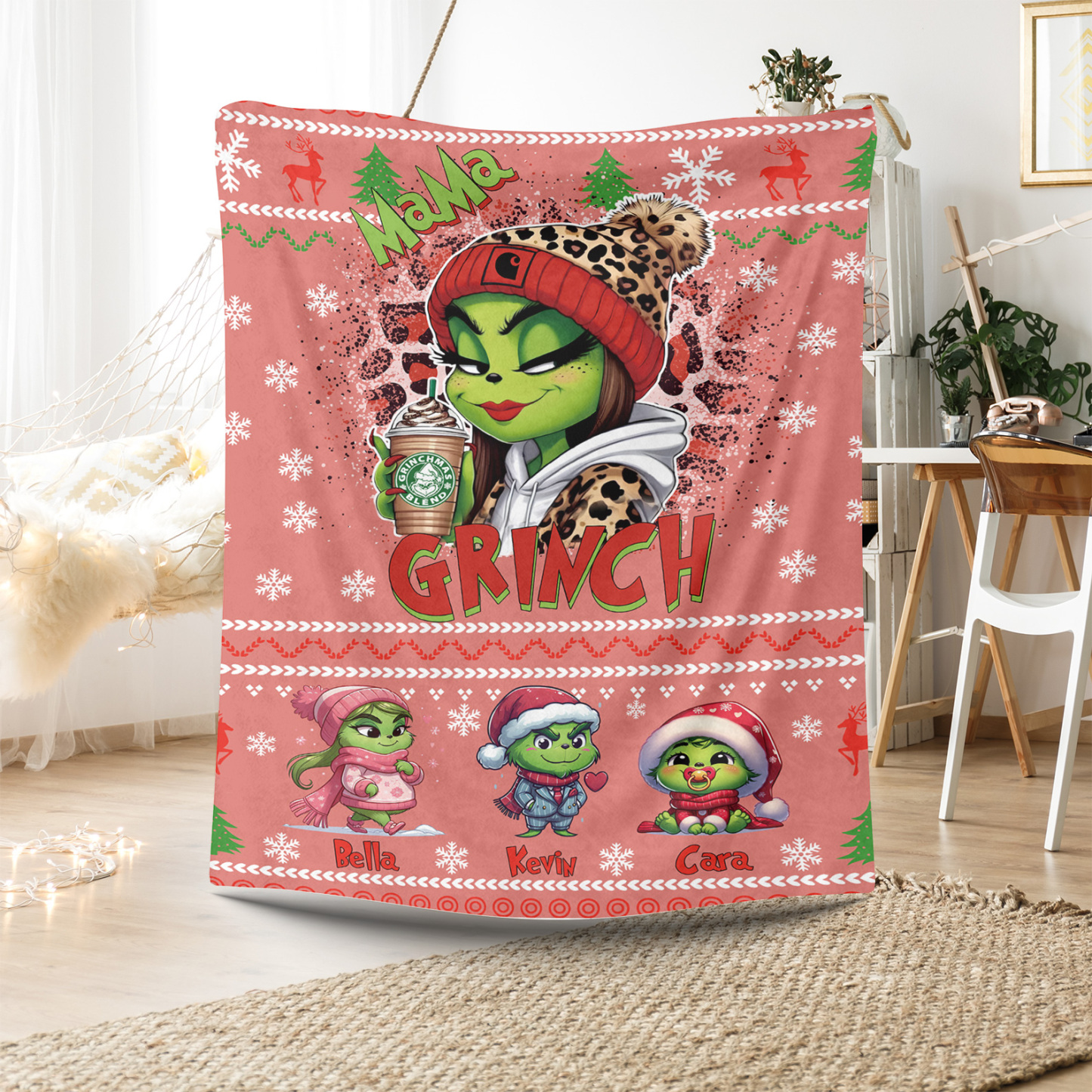 Christmas Cartoon Custom Blanket