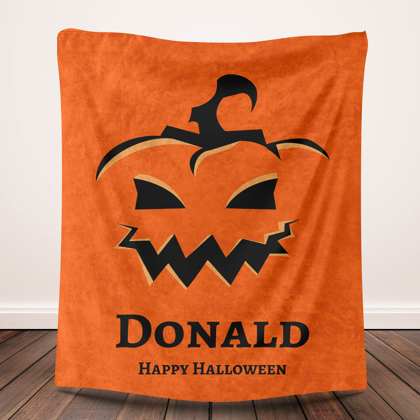Pumpkin Halloween Blanket with Name