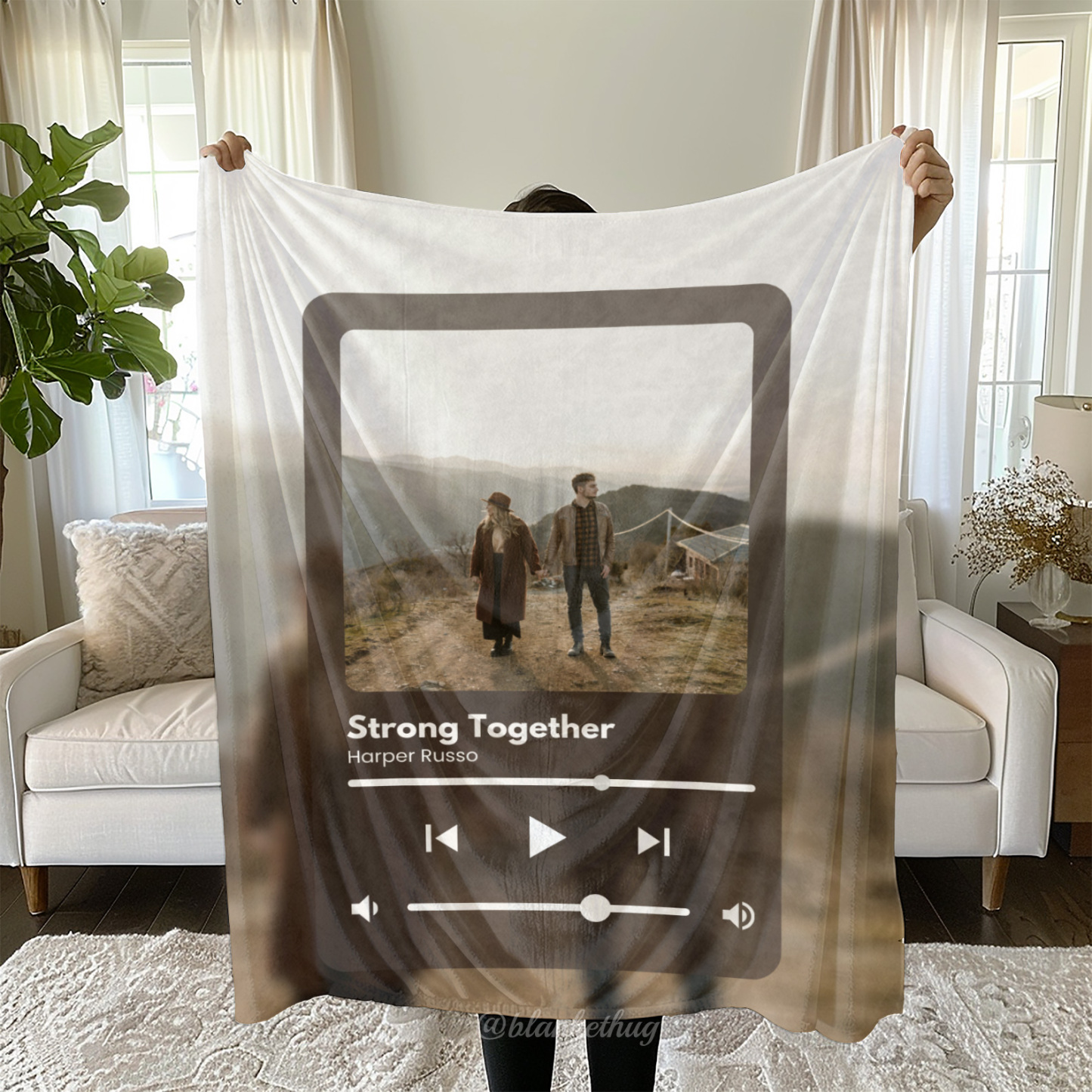 Custom Music Blanket Photo Blanket