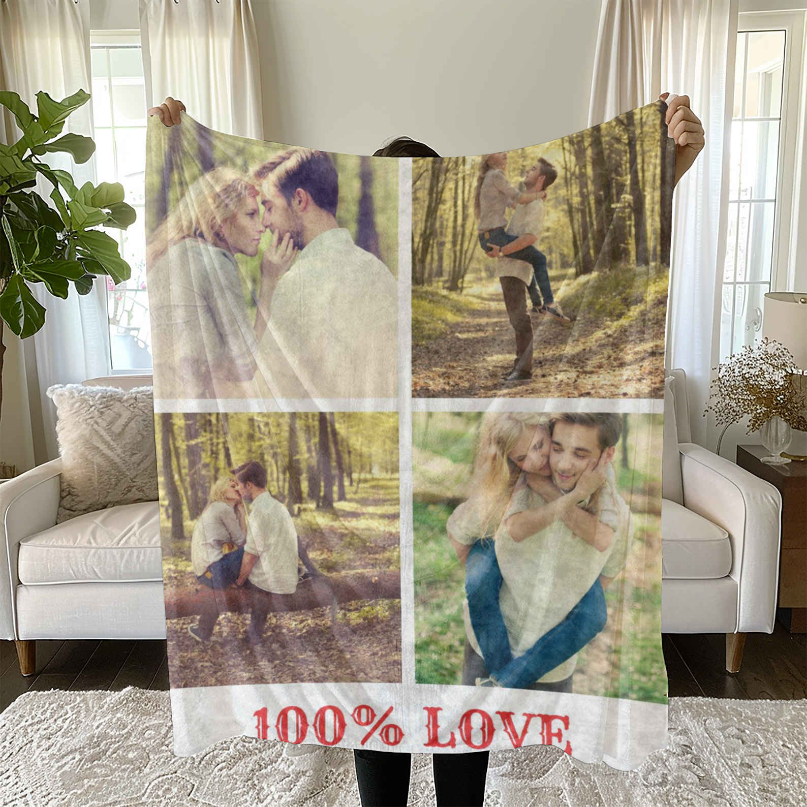 100% LOVE Photo Blanket